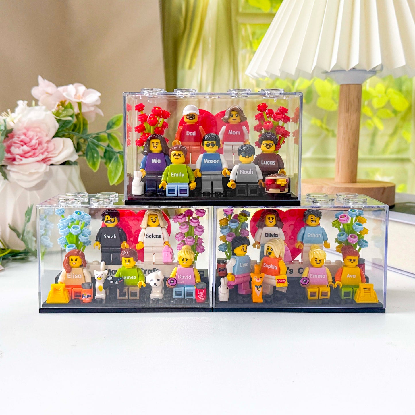 Custom Family Mini Brick Figures Gift Set